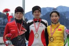 GOLD Vanessa Bittner (AUT); SILVER Nikola Zdrahalova (CZE); BRONZE Han Mei (CHN)
