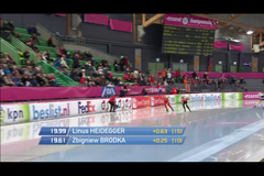 Linus auf den 5000m gegen 1500m Gesamtweltcupsieger Zbigniew Bródka (POL).